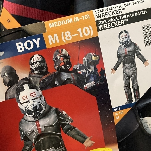 Star Wars Wrecker Costume NWT jumpsuit Halloween * NO MASK medium (8-10) - Picture 4 of 6